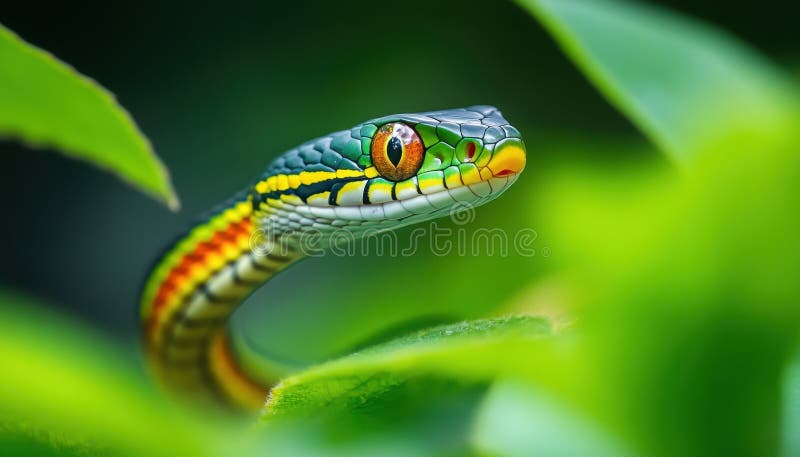 Colorful Parrot Snake